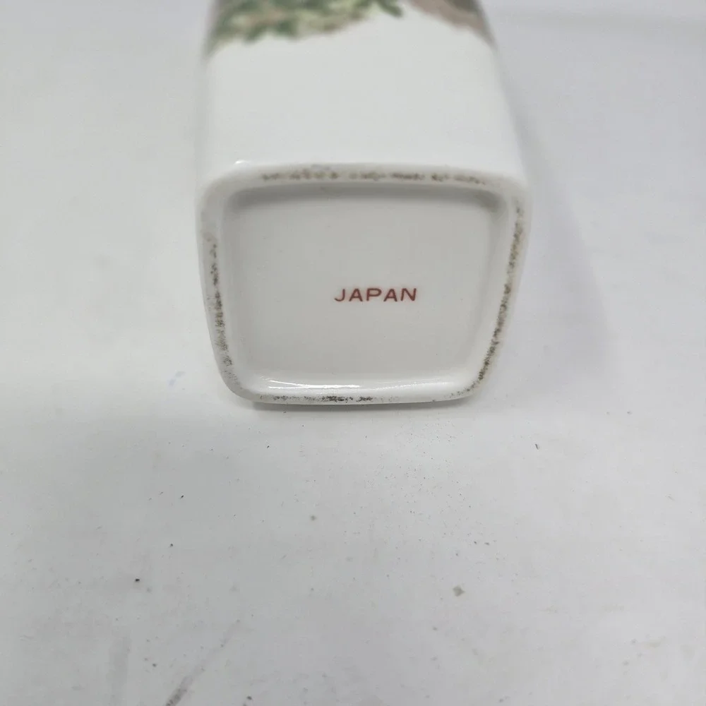 Vintage Crackle‎ Vase Yamaji Japan Peacock Birds 9.5